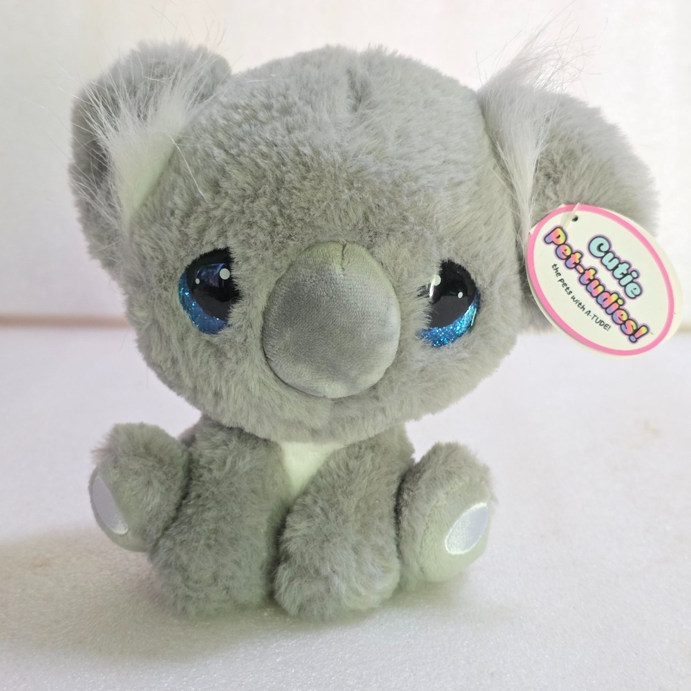 Cutie Pet-tudies HOLLA Gray Koala Blue Eyes Plush Precious Moments 7" New